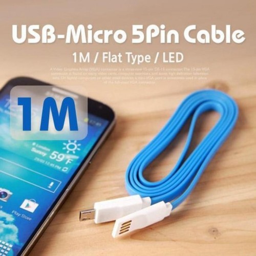 농민몰2 USB Micro 5핀 B 케이블 LED 블루 스